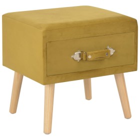 Mustard nightstand 40x35x40 cm velvet by vidaXL, Nightstands - Ref: Foro24-247539, Price: 54,99 €, Discount: %