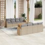 Garden sofa set with beige cushions mix 9 pieces PE rattan by , Garden sets - Ref: Foro24-3225821, Price: 586,04 €, Discount: %