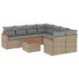 Gartensofa-Set mit beigem Kissenmix, 9-teilig aus PE-Rattan von , Gartensets - Ref: Foro24-3225828, Preis: 578,16 €, Rabatt: %