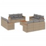 Garden sofa set with beige cushions mix 13 pieces PE rattan by , Garden sets - Ref: Foro24-3225842, Price: 952,38 €, Discount: %