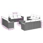 Gartensofa-Set mit beigem Kissenmix, 13-teilig, PE-Rattan von , Gartensets - Ref: Foro24-3225842, Preis: 952,38 €, Rabatt: %