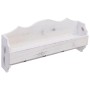 White wooden wall coat rack 50x10x23 cm by vidaXL, Hat and coat racks - Ref: Foro24-284231, Price: 36,28 €, Discount: %