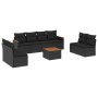 8-teiliges Gartensofa-Set und schwarze synthetische Rattankissen von , Gartensets - Ref: Foro24-3225894, Preis: 488,02 €, Rab...