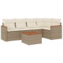 Garden sofa set with cushions 6 pieces beige synthetic rattan by , Garden sets - Ref: Foro24-3225953, Price: 501,84 €, Discou...