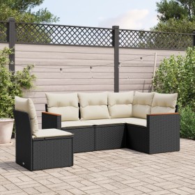 5-teiliges Gartenmöbel-Set und schwarze synthetische Rattankissen von , Gartensets - Ref: Foro24-3225972, Preis: 320,37 €, Ra...