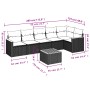 7-piece garden dining set and black synthetic rattan cushions by , Garden sets - Ref: Foro24-3225993, Price: 441,58 €, Discou...