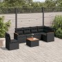 7-teiliges Garten-Essset und schwarze Kissen aus synthetischem Rattan von , Gartensets - Ref: Foro24-3226020, Preis: 428,35 €...