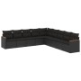 8-teiliges Gartensofa-Set und schwarze synthetische Rattankissen von , Gartensets - Ref: Foro24-3226055, Preis: 525,53 €, Rab...