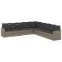 9-teiliges Gartenmöbel-Set und graue synthetische Rattankissen von , Gartensets - Ref: Foro24-3226060, Preis: 576,09 €, Rabat...