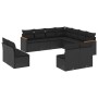 11-teiliges Gartensofa-Set und schwarze synthetische Rattankissen von , Gartensets - Ref: Foro24-3226083, Preis: 630,99 €, Ra...