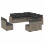 11-piece garden sofa set and gray synthetic rattan cushions by , Garden sets - Ref: Foro24-3226088, Price: 709,54 €, Discount: %