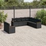 8-teiliges Gartensofa-Set und schwarze synthetische Rattankissen von , Gartensets - Ref: Foro24-3226097, Preis: 583,62 €, Rab...