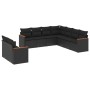 8-teiliges Gartensofa-Set und schwarze synthetische Rattankissen von , Gartensets - Ref: Foro24-3226097, Preis: 583,62 €, Rab...