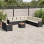 Gartensofa-Set 12-teilig mit schwarzen synthetischen Rattankissen von , Gartensets - Ref: Foro24-3226133, Preis: 743,99 €, Ra...