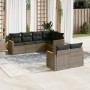 7-piece garden sofa set with gray PE rattan cushions by , Garden sets - Ref: Foro24-3226144, Price: 490,27 €, Discount: %