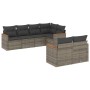 7-piece garden sofa set with gray PE rattan cushions by , Garden sets - Ref: Foro24-3226144, Price: 490,27 €, Discount: %