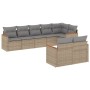 Garden sofa set with beige cushions mix 8 pieces PE rattan by , Garden sets - Ref: Foro24-3226150, Price: 561,85 €, Discount: %