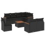 8-teiliges Gartensofa-Set und schwarze synthetische Rattankissen von , Gartensets - Ref: Foro24-3226167, Preis: 561,39 €, Rab...