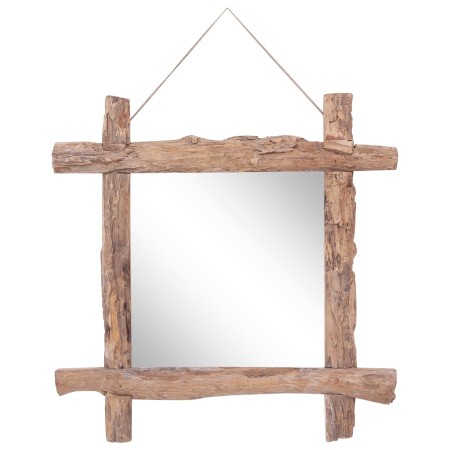 Natural recycled solid wood log mirror 70x70 cm by vidaXL, Mirrors - Ref: Foro24-283934, Price: 106,94 €, Discount: %