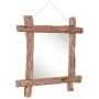 Natural recycled solid wood log mirror 70x70 cm by vidaXL, Mirrors - Ref: Foro24-283934, Price: 106,94 €, Discount: %