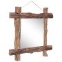 Natural recycled solid wood log mirror 70x70 cm by vidaXL, Mirrors - Ref: Foro24-283934, Price: 106,94 €, Discount: %