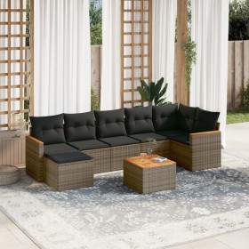 8-teiliges Gartensofa-Set und graue synthetische Rattankissen von , Gartensets - Ref: Foro24-3226200, Preis: 491,30 €, Rabatt: %