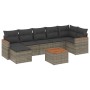 8-teiliges Gartensofa-Set und graue synthetische Rattankissen von , Gartensets - Ref: Foro24-3226200, Preis: 486,12 €, Rabatt: %