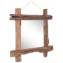 Natural recycled solid wood log mirror 70x70 cm by vidaXL, Mirrors - Ref: Foro24-283934, Price: 106,94 €, Discount: %