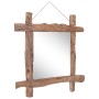 Natural recycled solid wood log mirror 70x70 cm by vidaXL, Mirrors - Ref: Foro24-283934, Price: 106,94 €, Discount: %