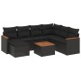 8-teiliges Gartensofa-Set und schwarze synthetische Rattankissen von , Gartensets - Ref: Foro24-3226209, Preis: 471,95 €, Rab...