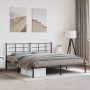 Estructura de cama con cabecero metal negro 180x200 cm de , Camas y somieres - Ref: Foro24-355565, Precio: 118,30 €, Descuent...