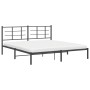 Estructura de cama con cabecero metal negro 180x200 cm de , Camas y somieres - Ref: Foro24-355565, Precio: 118,30 €, Descuent...