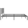 Estructura de cama con cabecero metal negro 180x200 cm de , Camas y somieres - Ref: Foro24-355565, Precio: 118,30 €, Descuent...