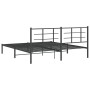 Estructura de cama con cabecero metal negro 180x200 cm de , Camas y somieres - Ref: Foro24-355565, Precio: 118,30 €, Descuent...