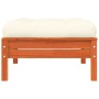 Garden footstool cushions 2 pcs solid wood pine brown wax by , Modular outdoor sofas - Ref: Foro24-838170, Price: 147,15 €, D...