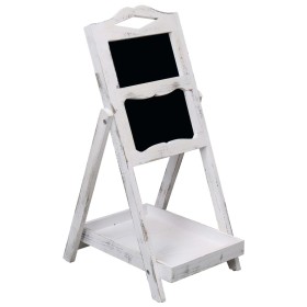 Expositor con pizarra de madera blanco 33x39x75 cm de vidaXL, Soportes para macetas - Ref: Foro24-284249, Precio: 27,99 €, De...