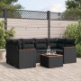 7-piece garden dining set with black synthetic rattan cushions by , Garden sets - Ref: Foro24-3225796, Price: 440,99 €, Disco...