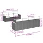 Set aus 8-teiligen Gartensofas und Kissen Kunstrattan schwarz von , Gartensets - Ref: Foro24-3225804, Preis: 494,89 €, Rabatt: %