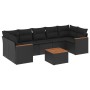 8-piece garden sofa set with black synthetic rattan cushions by , Garden sets - Ref: Foro24-3225810, Price: 496,67 €, Discoun...