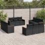 Garden sofa set 12 pieces with black synthetic rattan cushions by , Garden sets - Ref: Foro24-3225831, Price: 846,27 €, Disco...