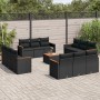 Set aus Gartensofas und Kissen 13 Stück synthetisches Rattan schwarz von , Gartensets - Ref: Foro24-3225838, Preis: 890,97 €,...