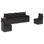 6-piece garden sofa set with black synthetic rattan cushions by , Garden sets - Ref: Foro24-3225859, Price: 357,58 €, Discoun...