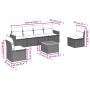 7-piece garden dining set with black synthetic rattan cushions by , Garden sets - Ref: Foro24-3225867, Price: 401,71 €, Disco...