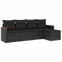 Set de muebles de jardín 5 pzas y cojines ratán sintético negro de , Conjuntos de jardín - Ref: Foro24-3225915, Precio: 284,3...