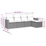 Set Gartensofas mit Kissen 5 Stück synthetisches Rattangrau von , Gartensets - Ref: Foro24-3225920, Preis: 301,86 €, Rabatt: %