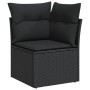 Set mit 4 Gartensofas mit Kissen Kunstrattan schwarz von , Gartensets - Ref: Foro24-3225929, Preis: 278,22 €, Rabatt: %