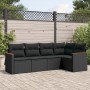 5-teiliges Gartenmöbel-Set und Kissen aus synthetischem Rattan schwarz von , Gartensets - Ref: Foro24-3225943, Preis: 325,31 ...