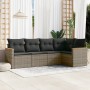 Garden sofa set with 5-piece synthetic rattan gray cushions by , Garden sets - Ref: Foro24-3225948, Price: 334,99 €, Discount: %