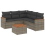 6-piece garden furniture set with gray synthetic rattan cushions by , Garden sets - Ref: Foro24-3225969, Price: 377,36 €, Dis...