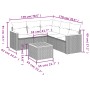 6-piece garden furniture set with gray synthetic rattan cushions by , Garden sets - Ref: Foro24-3225969, Price: 377,36 €, Dis...